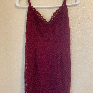 Red Lace Banquet Dress